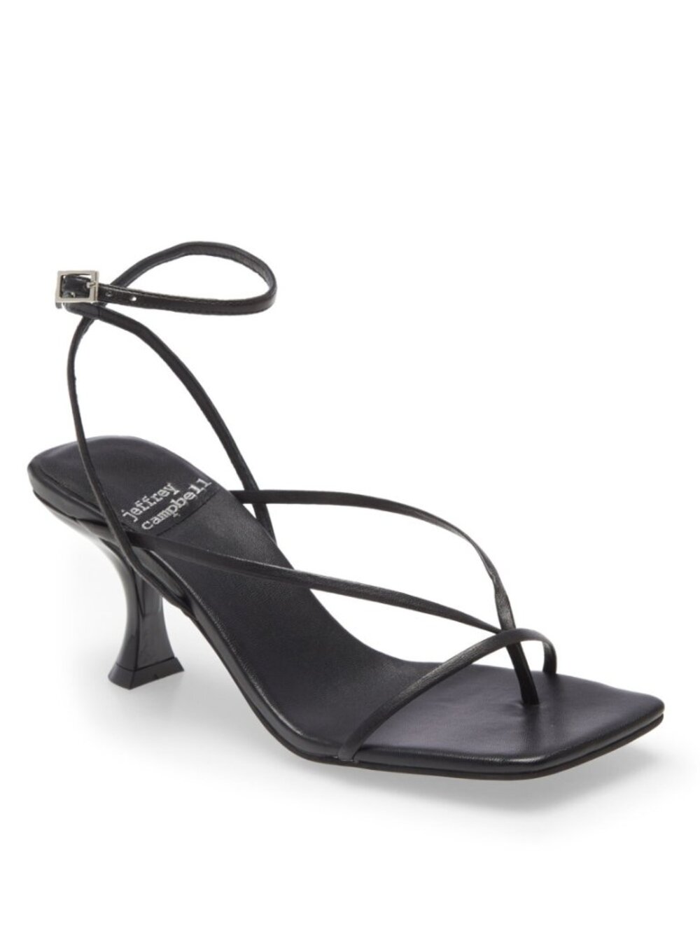 Jeffrey Campbell Fluxx Leather Sandals Black Size 8.5 NWT